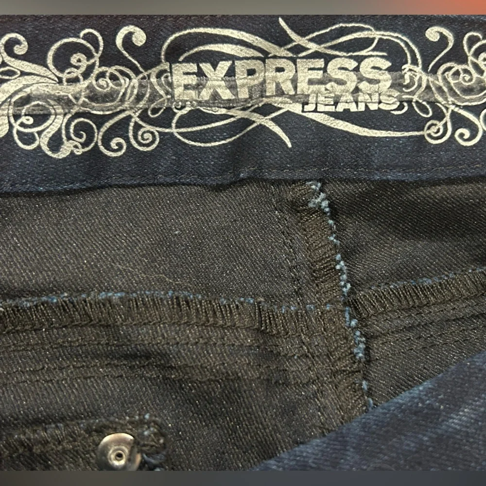 Express Stella Low Rise Flare Jeans‎ Dark Rinse Women’s Size 12 Regular Fit Y2K